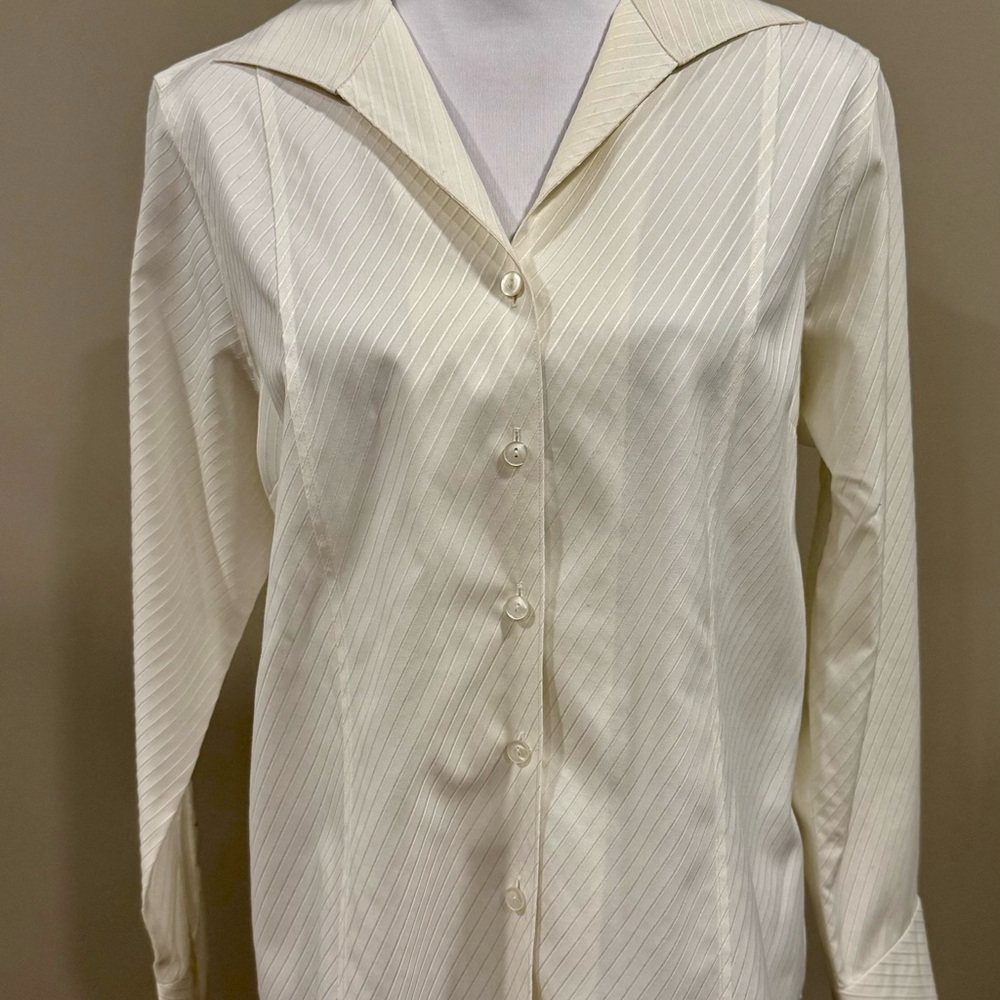 Crisp Soft White Button-Up Shirt
